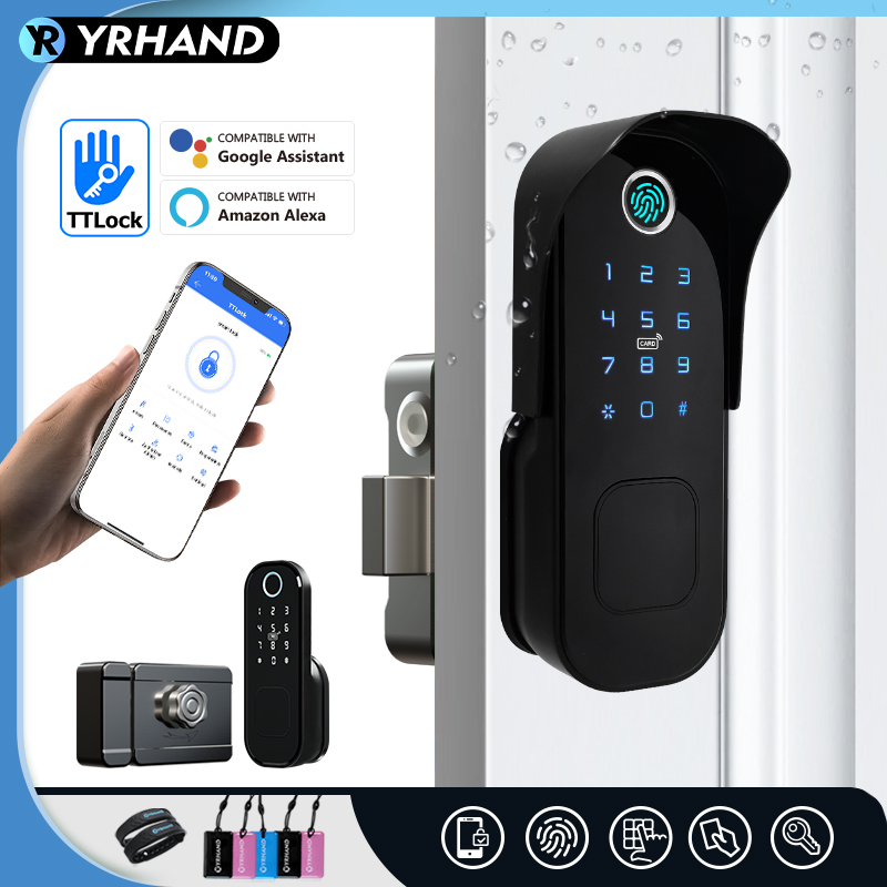Smart Garden Door Lock - Tuya Vân Tay Chống Nước Ngoài
