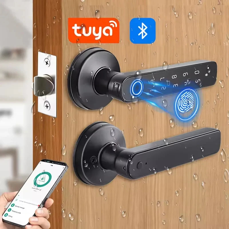 Smart Garden Door Lock - Tuya App Bluetooth Smart Fingerprint Door