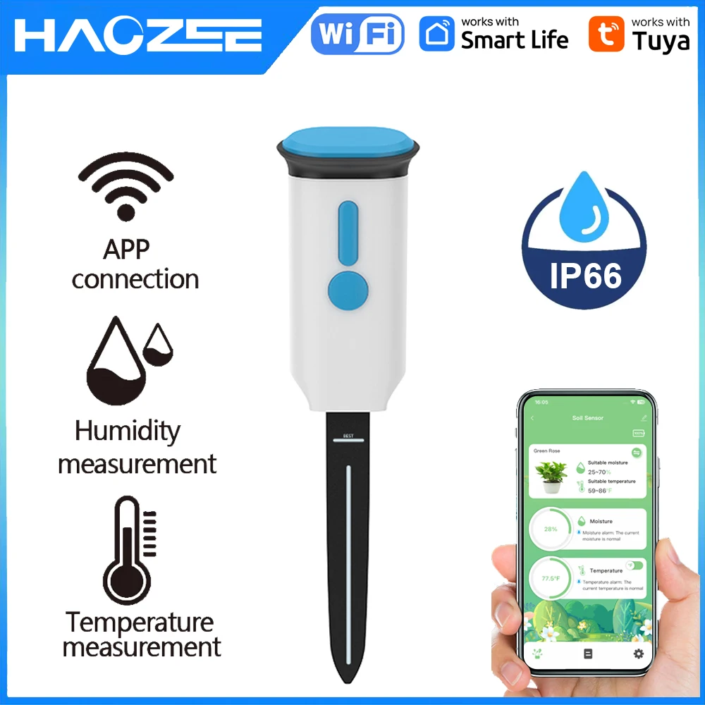 Haozee Tuya Smart WiFi Soil Mo - đánh giá và giá Smart Garden Sensors