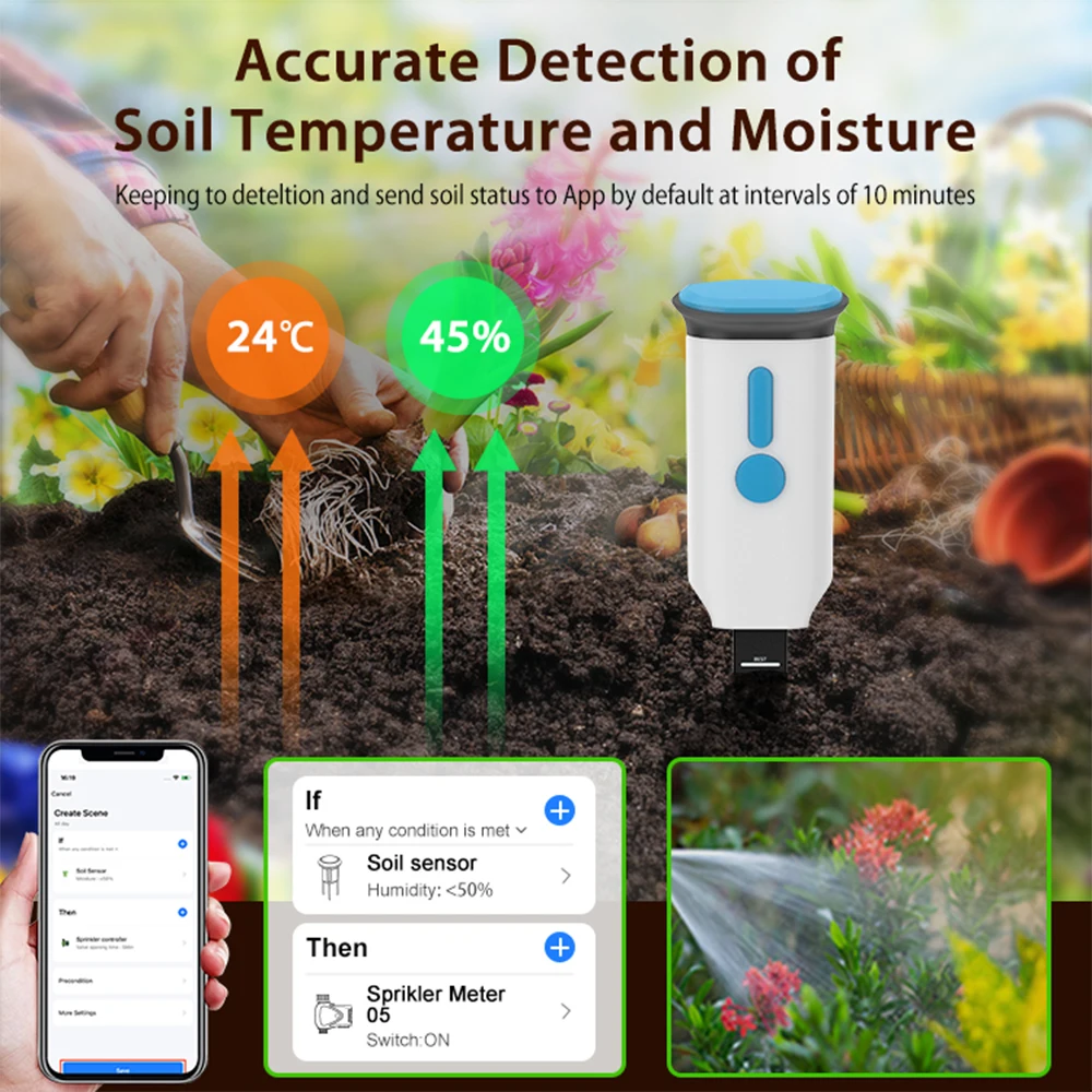 Haozee Tuya Smart WiFi Soil Mo - đánh giá và giá Smart Garden Sensors