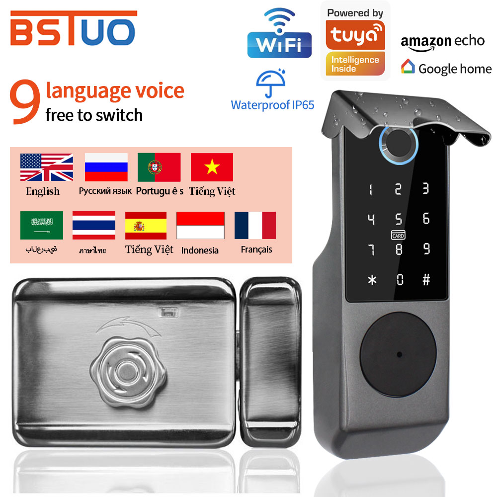 TUYA WIFI Smart Door Lock Fing - đánh giá và giá Smart Garden Door Lock