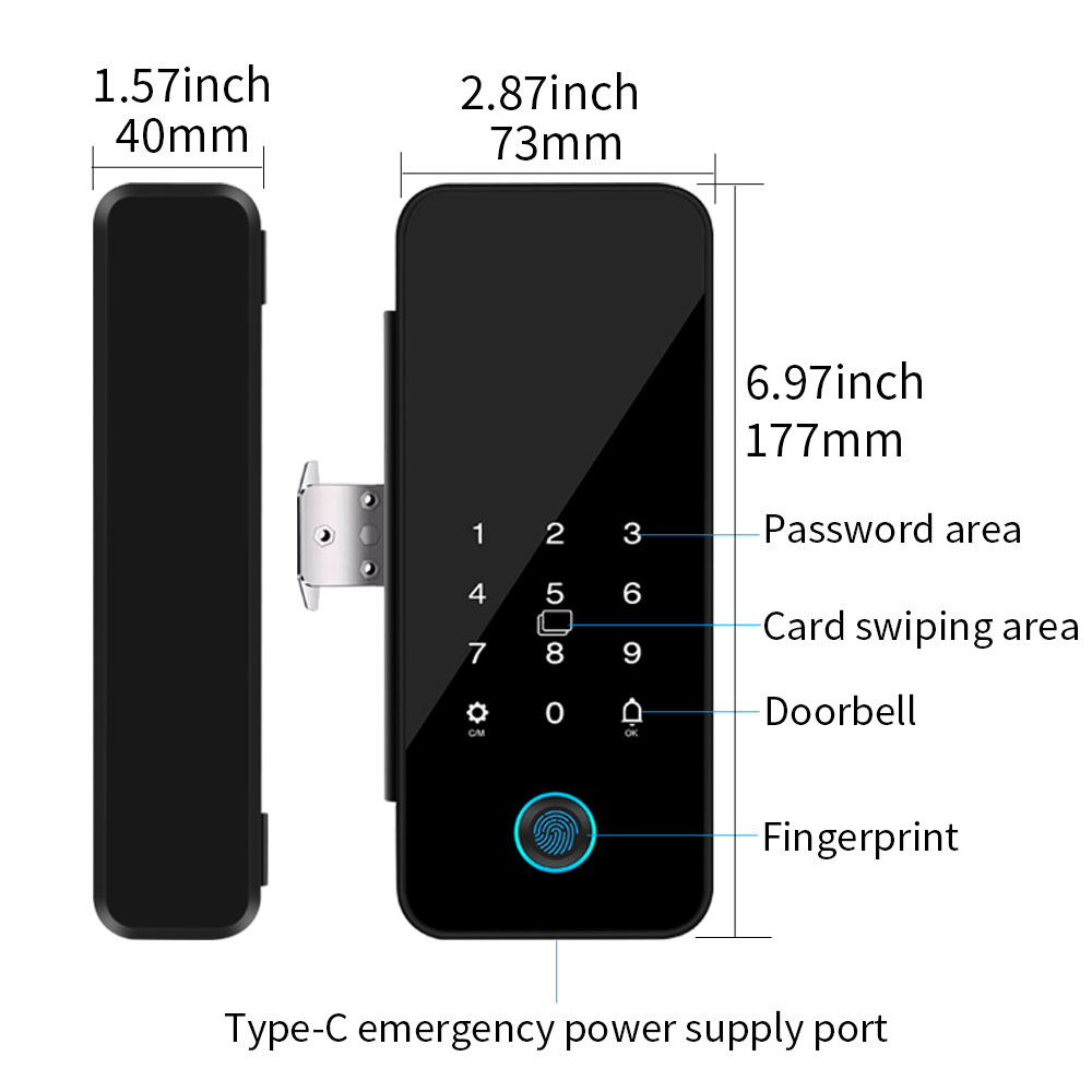 Tuya Smart Life Bluetooth Glas - đánh giá và giá Smart Garden Door Lock