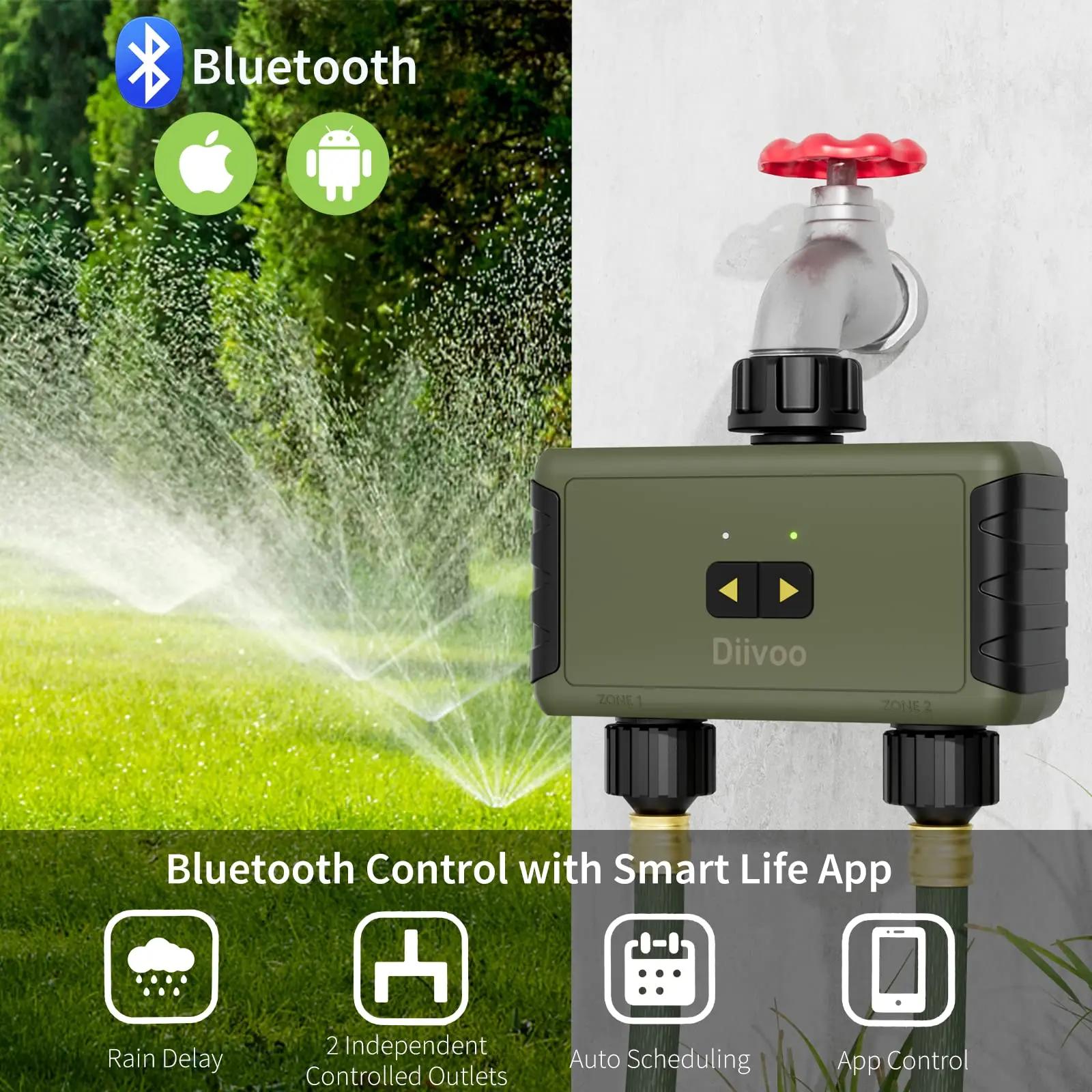 Diivoo Timed Sprinkler for Blu - đánh giá và giá Smart Garden Nursery